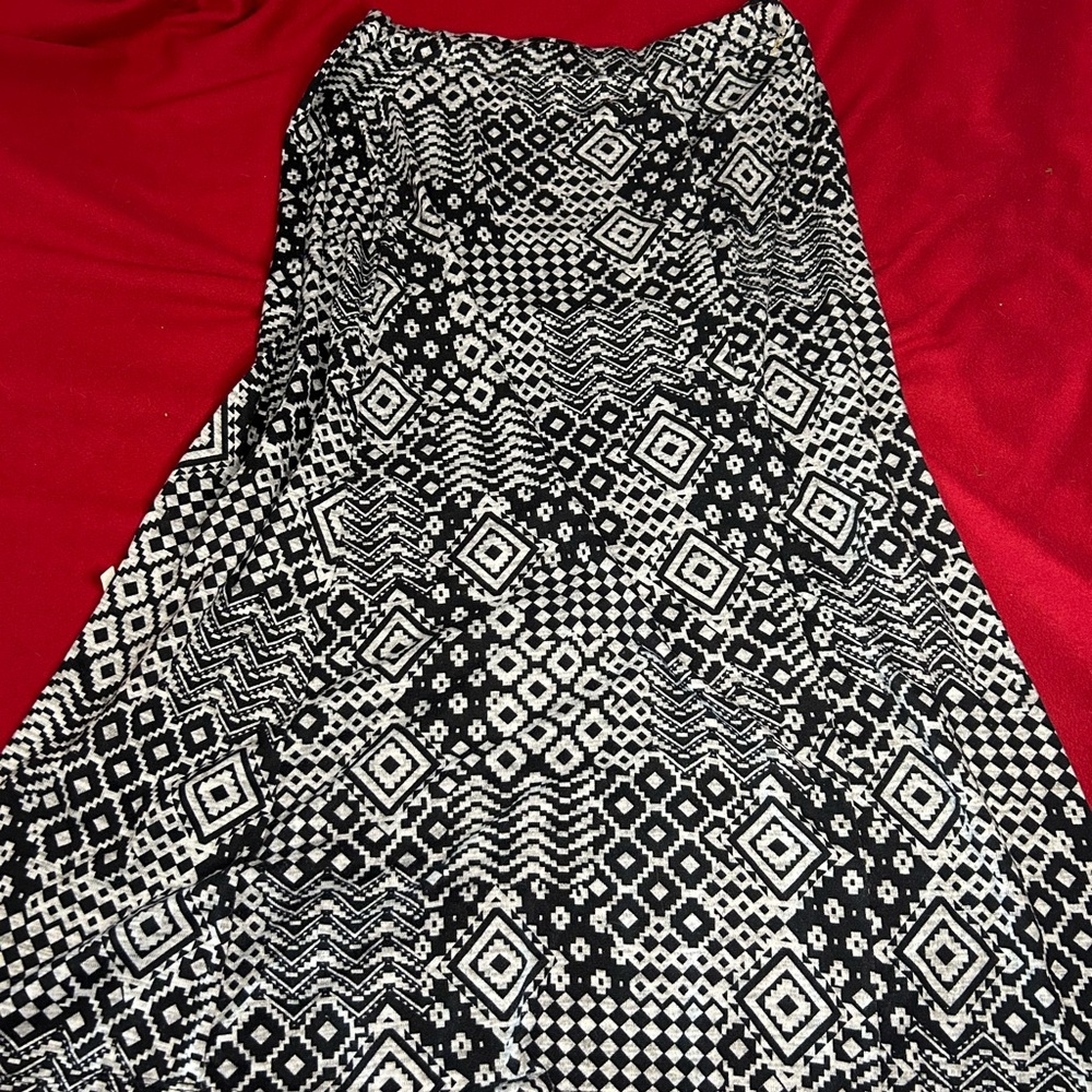 Long Aztec print skirt